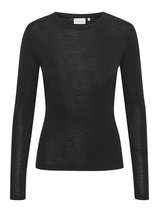 Gestuz NiniaGZ ls wool roundneck Black